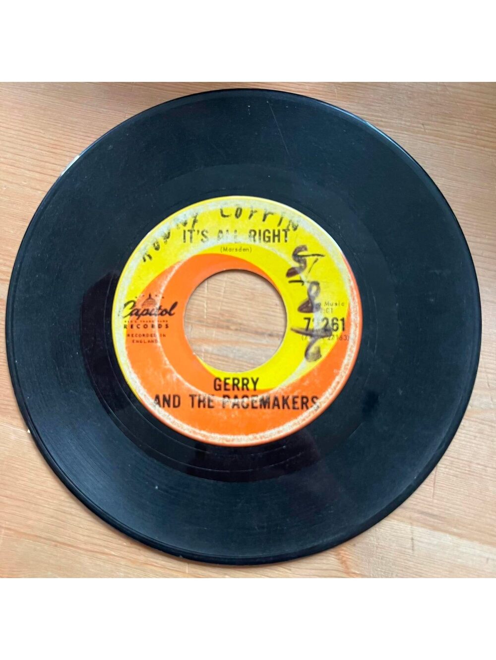 Gerry and The Pacemakers - It's All Right 45rpm VG+ R10
